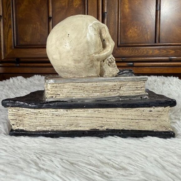 Rhinestone Eyes Skull & Rhinestone Spider Hexes Potions Book Resin Plaster Decor - Picture 5 of 11